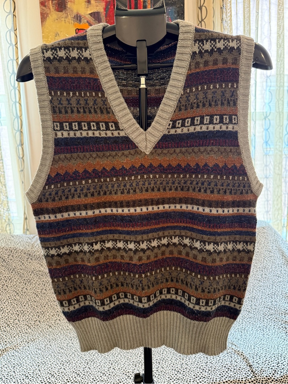 Fair Isle V-Neck Sweater Vest